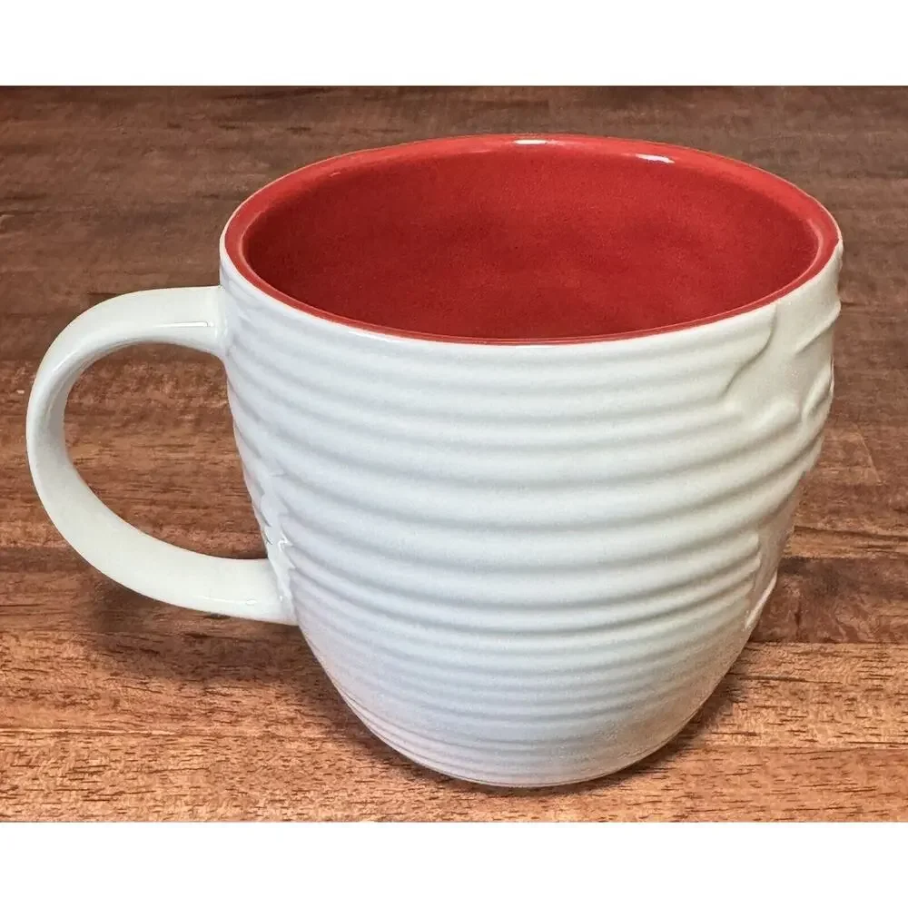 Starbucks Holly Berry Christmas Mug 16 oz 2010 White Red Hand painted Berries
